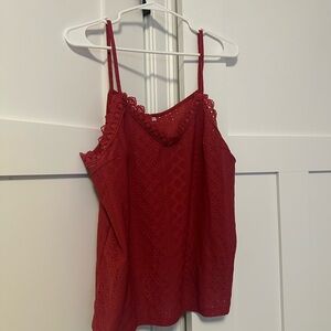 Chic Red Lace Camisole for Women